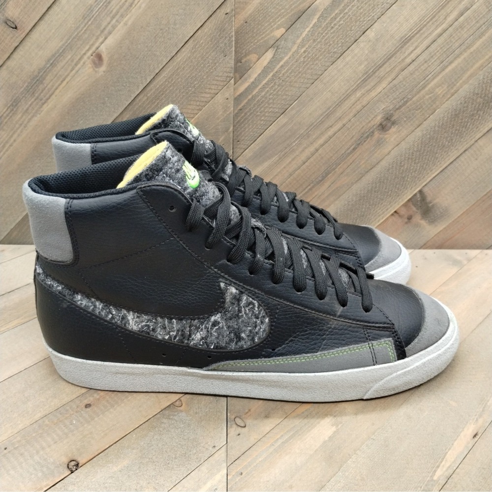 Nike Blazer Mid 77 Vintage Recycled Wool Pack Mens Size 12 Black Grey Sneakers - Picture 4 of 9